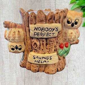 Vintage Enesco Owl Savings Bank